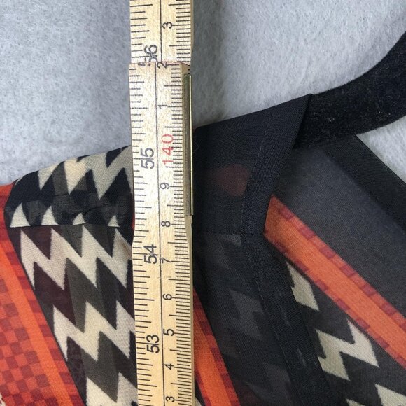 Soft Surroundings Dress Womens XS Multicolor Chevron Kaftan Maxi Boho Beaded - Picture 5 of 16